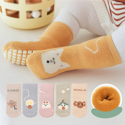 WarmTots™ Non-Slip Baby Socks – 3 Pairs Shopulia