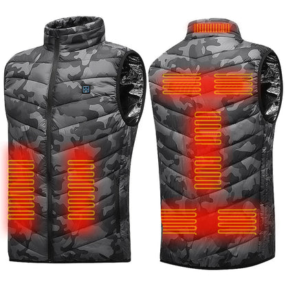 9 Heated Vest Zones Electric Heated Jackets Men Women Sportswear Heated Coat Graphene Heat Coat USB Heating Jacket For Camping Shopulia