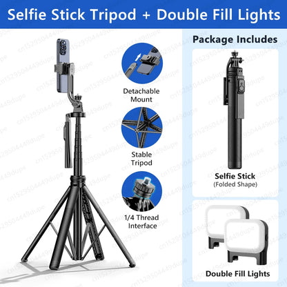 Tripod for Smartphone Light Camera,Tripods Stand with Wireless Bluetooth,Selfie Stick brackets with Phone Holder for Vlog/Video Shopulia
