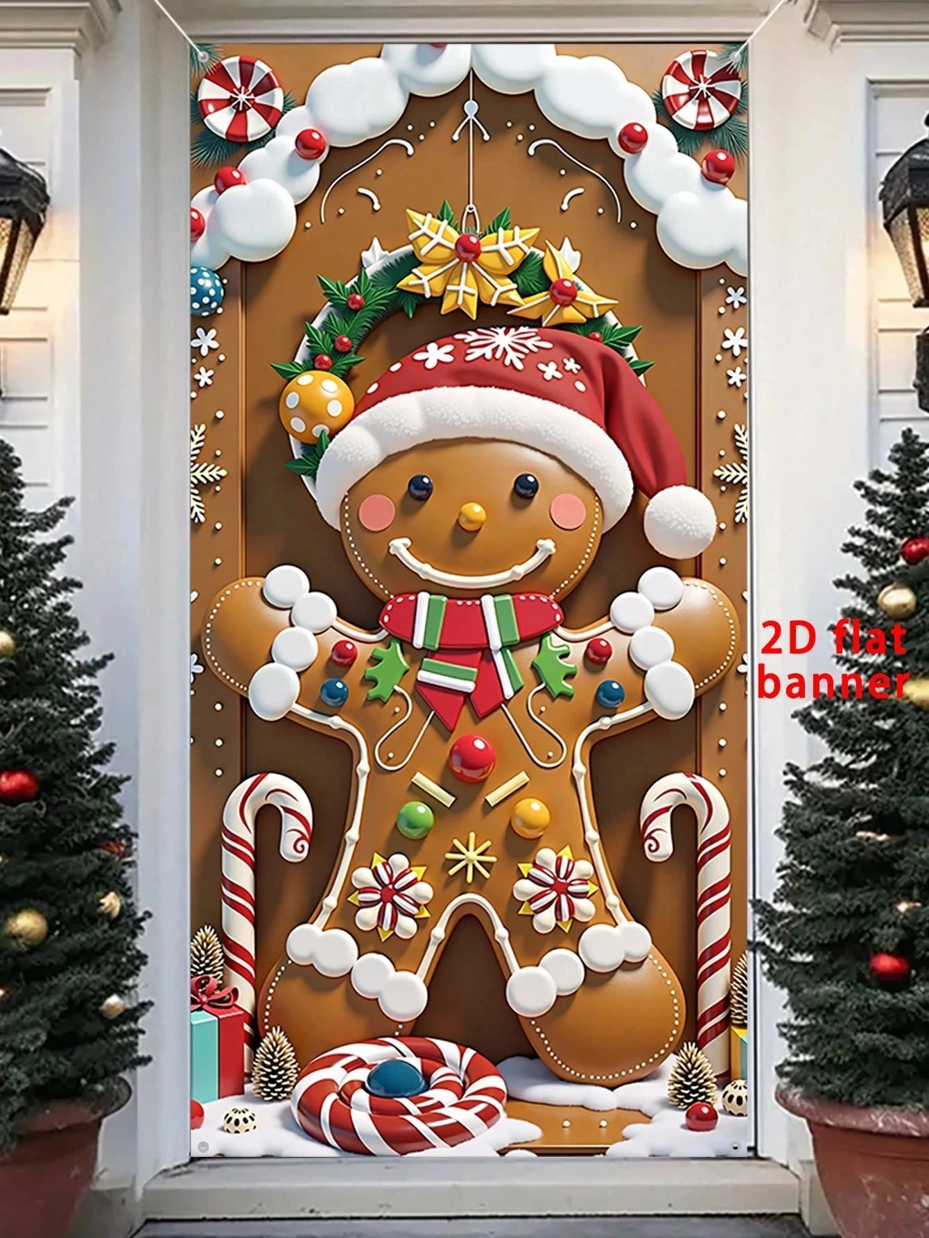 “Gingerbread Man Xmas Banner – Perfect for Porch & Party Decor” Shopulia