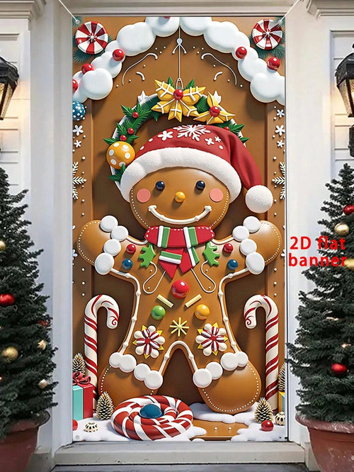 “Gingerbread Man Xmas Banner – Perfect for Porch & Party Decor” Shopulia