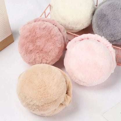 Fashion Autumn Winter Earmuffs Women Men Ear Warmer Plush Solid Color Adjustable Foldable Ear Muffs Earflap Earmuffs | Shopulia