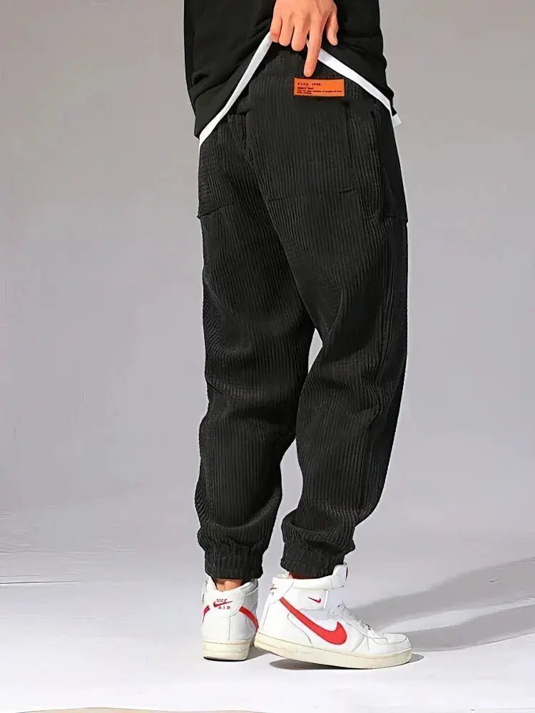 Autumn Winter Warm Motorcycle Jogger Corduroy Pants Men Tech Fleece Sweatpants Casual Harem Pants Male Sport Thermal Trousers | Shopulia