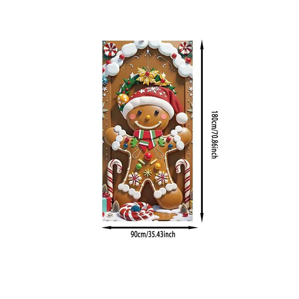 “Gingerbread Man Xmas Banner – Perfect for Porch & Party Decor” Shopulia
