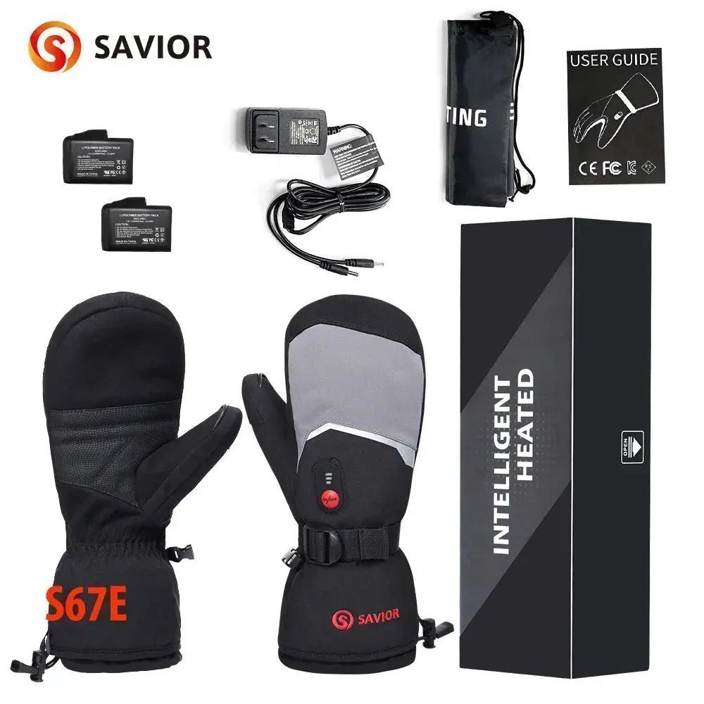 Savior Many Types Mittens Heated Gloves Touch Phone Waterproof Windproof Battery Electric Heated Skiing Gloves Men Women Thermal | Shopulia