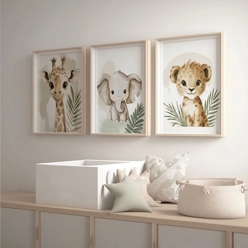 WildTales™ Safari Animal Wall Art Shopulia