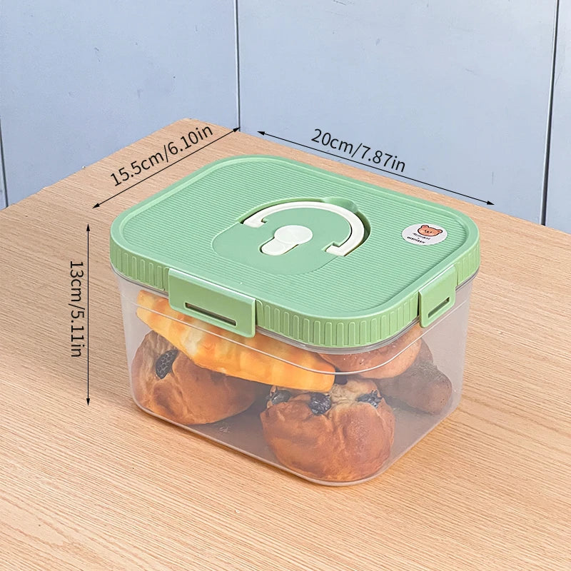 FreshKeep™ Transparent Bread Box with Handle Shopulia