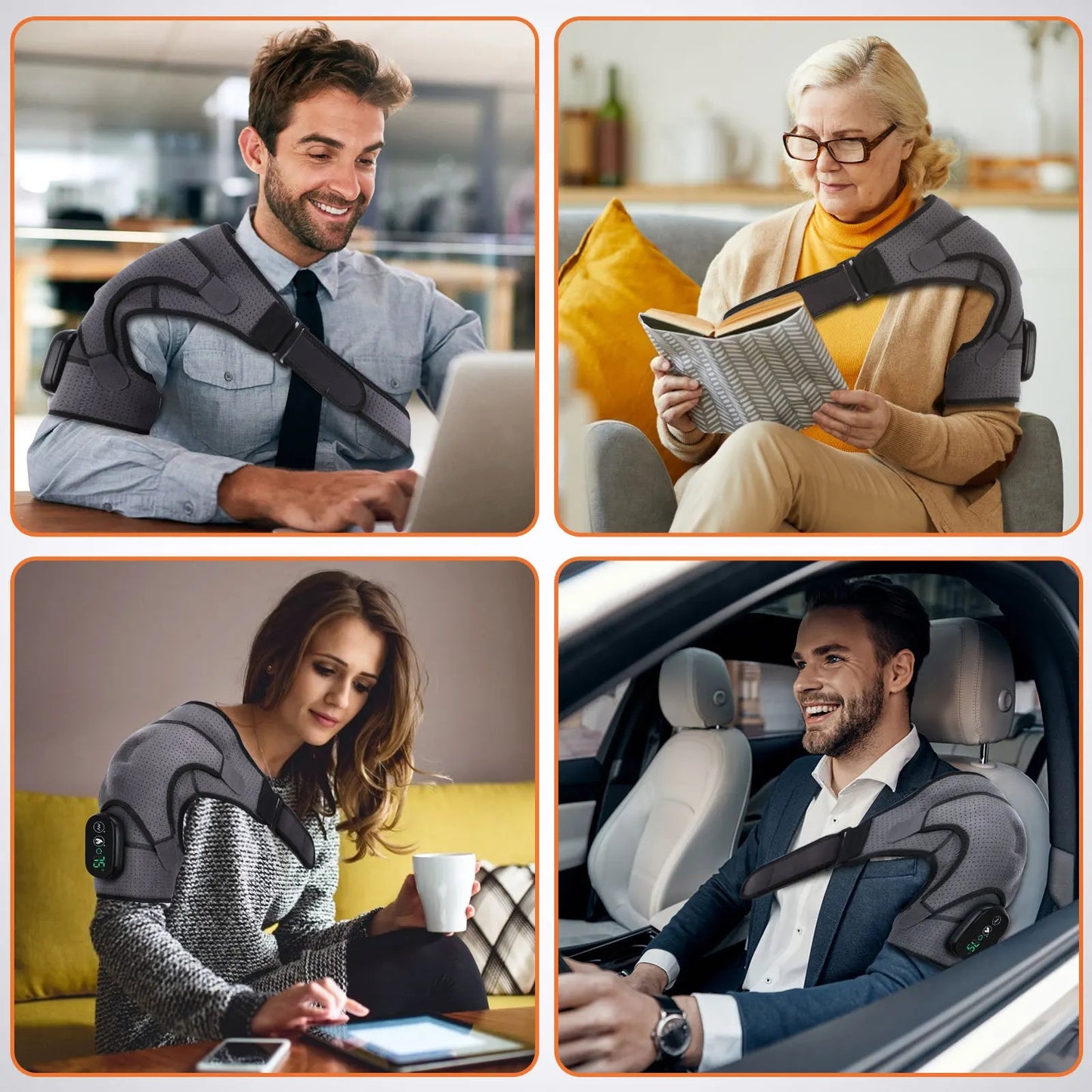 VibraHeat™ Shoulder Brace & Massager Shopulia