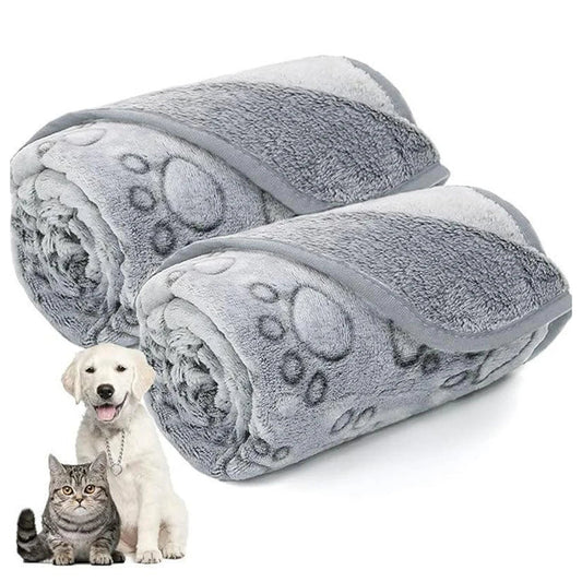 CozyPaws™ Washable Dog & Cat Blanket – Grey Shopulia