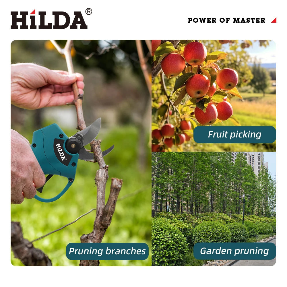 HILDA™ 18V Brushless Pruning Shears – Cordless Branch Cutter Shopulia