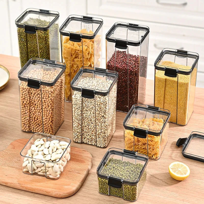 Plastic Kitchen Storage Box – Pasta, Grain & Spice Jar Shopulia