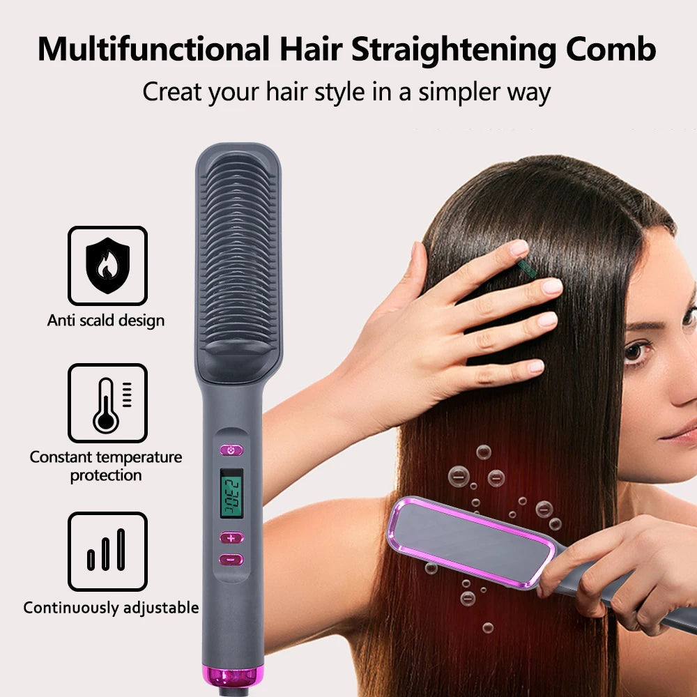 StraightPro™ Anti-Scald Hot Comb Shopulia