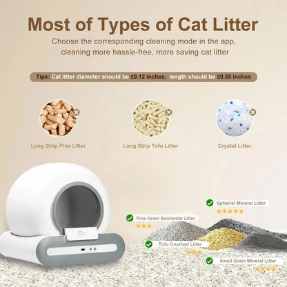 Automatic Cat Litter Box Self Cleaning with App Control | Shopulia