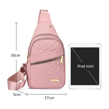 Secure & Organized: Lightweight Oxford Sling with Interior Zipper Pocket - Shopulia