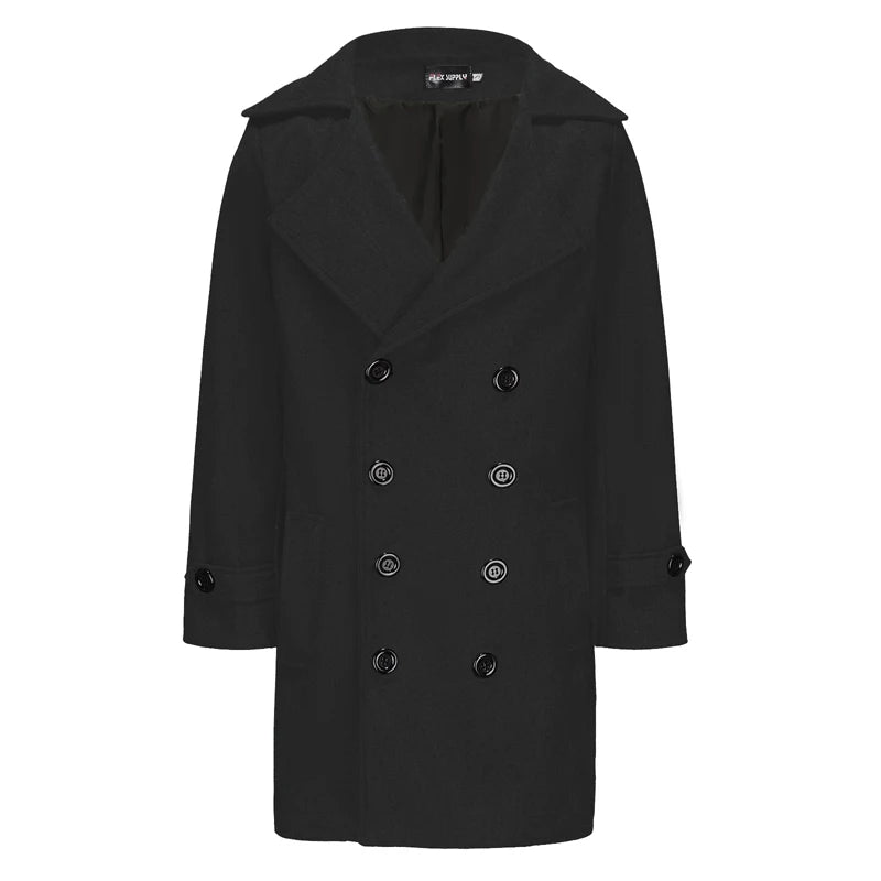 Classic Wool Blend Peacoat Shopulia