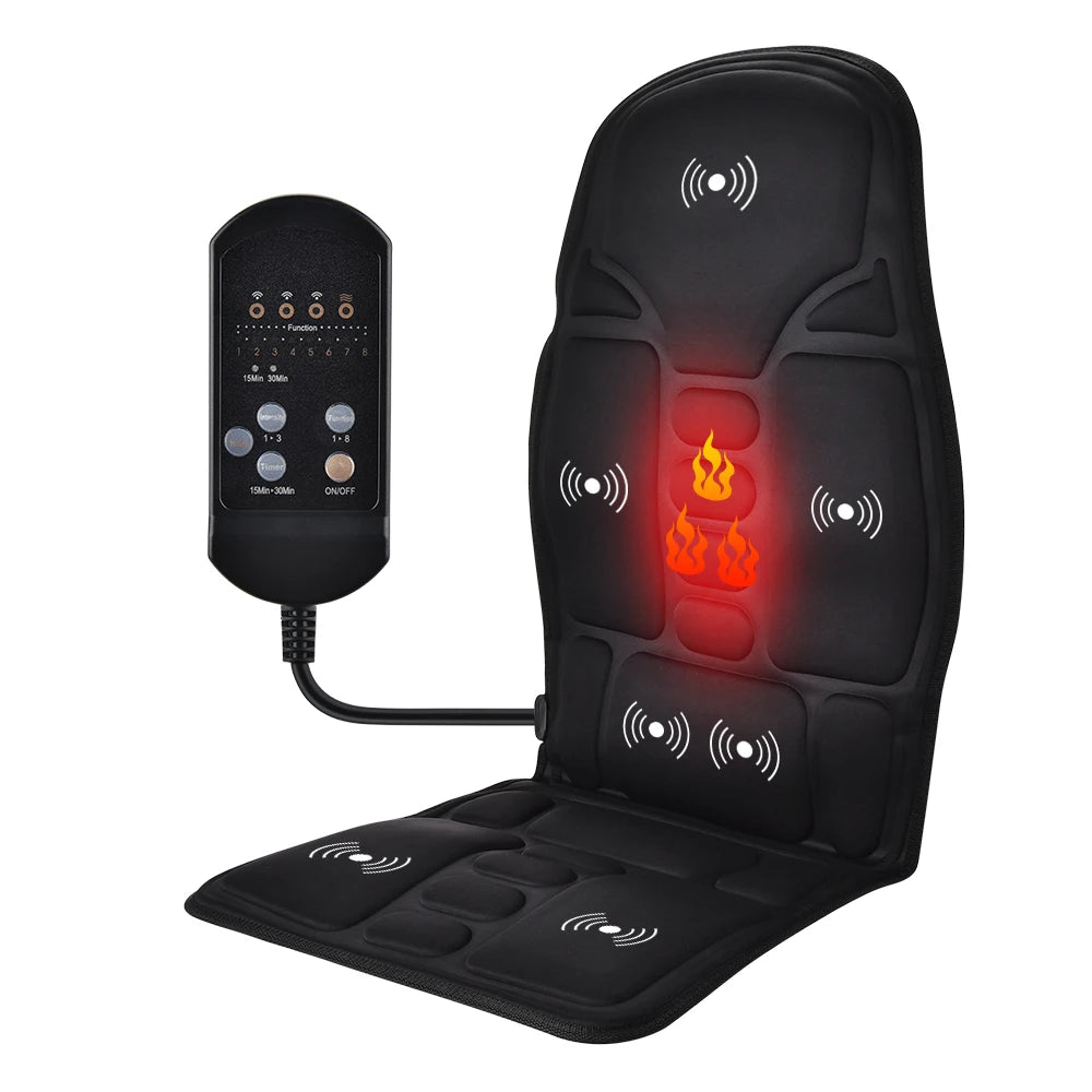 ThermaVibe™ Lumbar & Shoulder Massage Cushion Shopulia