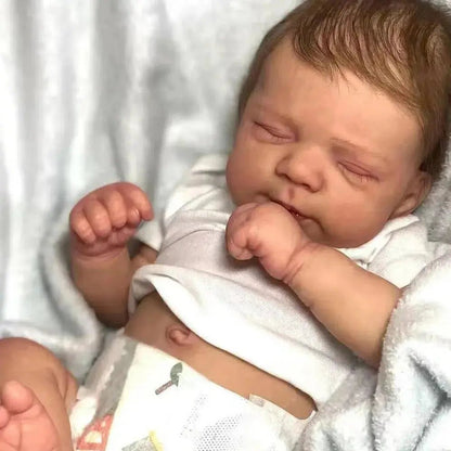 Risbecko 19 inch Already Painted Finished Reborn Baby Doll - Handmade Reborn Preemie Baby Newborn Kids Toy Gift Girl Dolls | Shopulia
