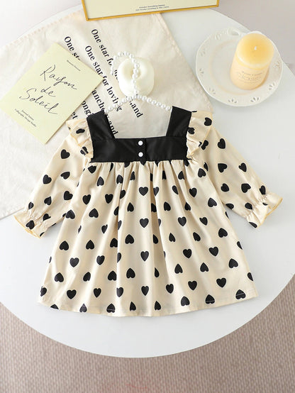 TinyCharm™ Baby Girl Bow Collar Dress Shopulia