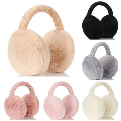 Fashion Autumn Winter Earmuffs Women Men Ear Warmer Plush Solid Color Adjustable Foldable Ear Muffs Earflap Earmuffs | Shopulia