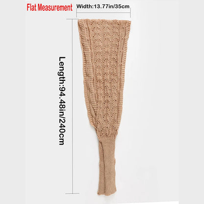 The CozeWrap: All-in-One Knitted Scarf with Sleeves | Winter Wear for Women - Shopulia