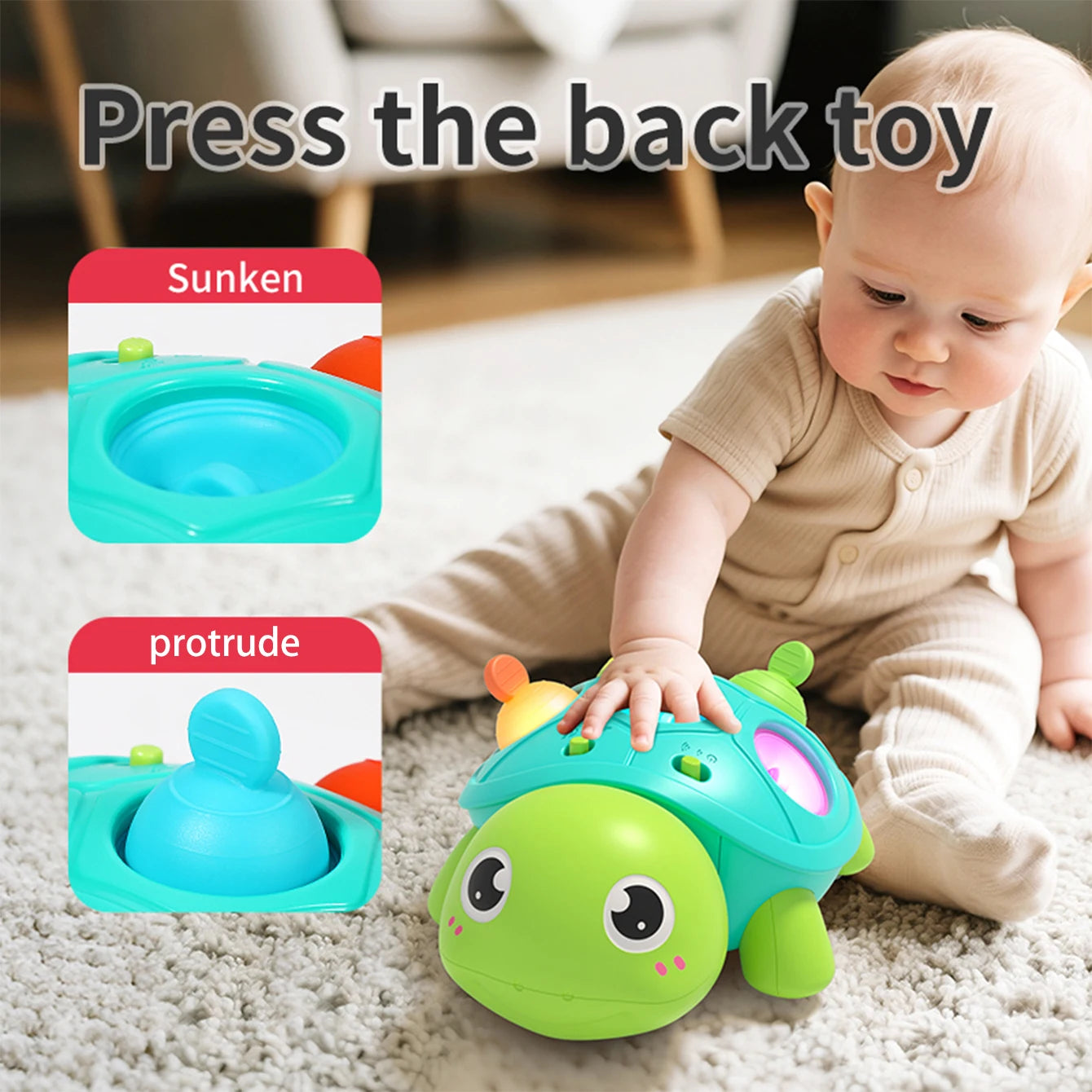 BubbleTurtle™ Crawling Chew Toy Shopulia