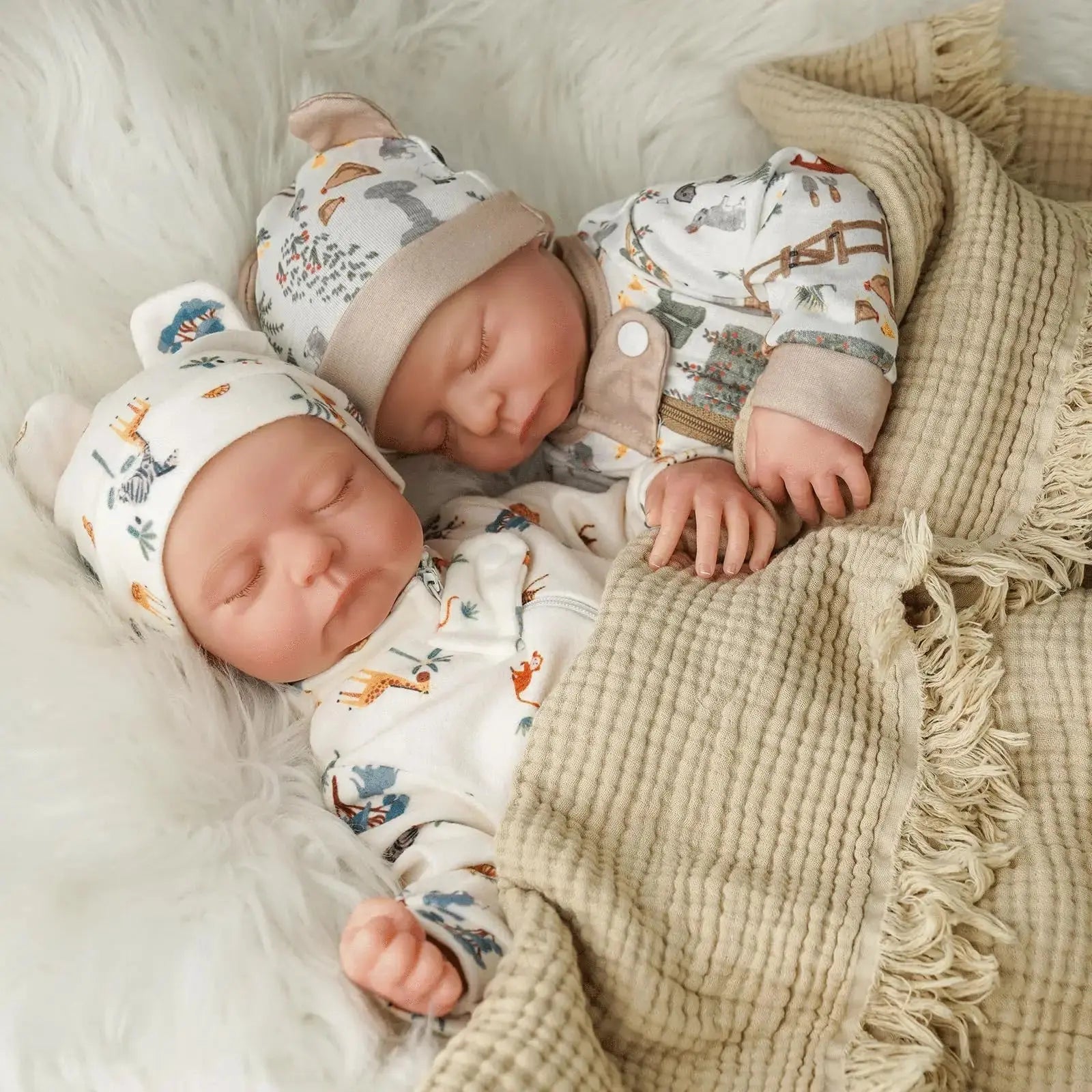 Reborn Baby Twins - 20 Inch Realistic Reborn Boys with Soft Fabric Body, Lifelike Newborn Dolls with Clothes and Accessories | Shopulia