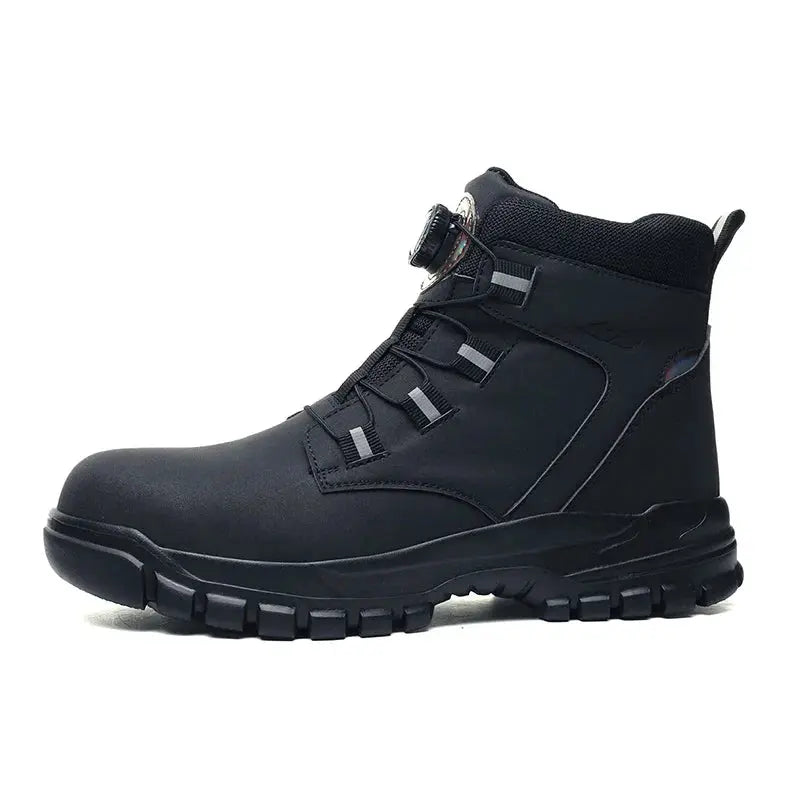 Men's Waterproof Ankle Boots with Steel Toe Protection - Shopulia