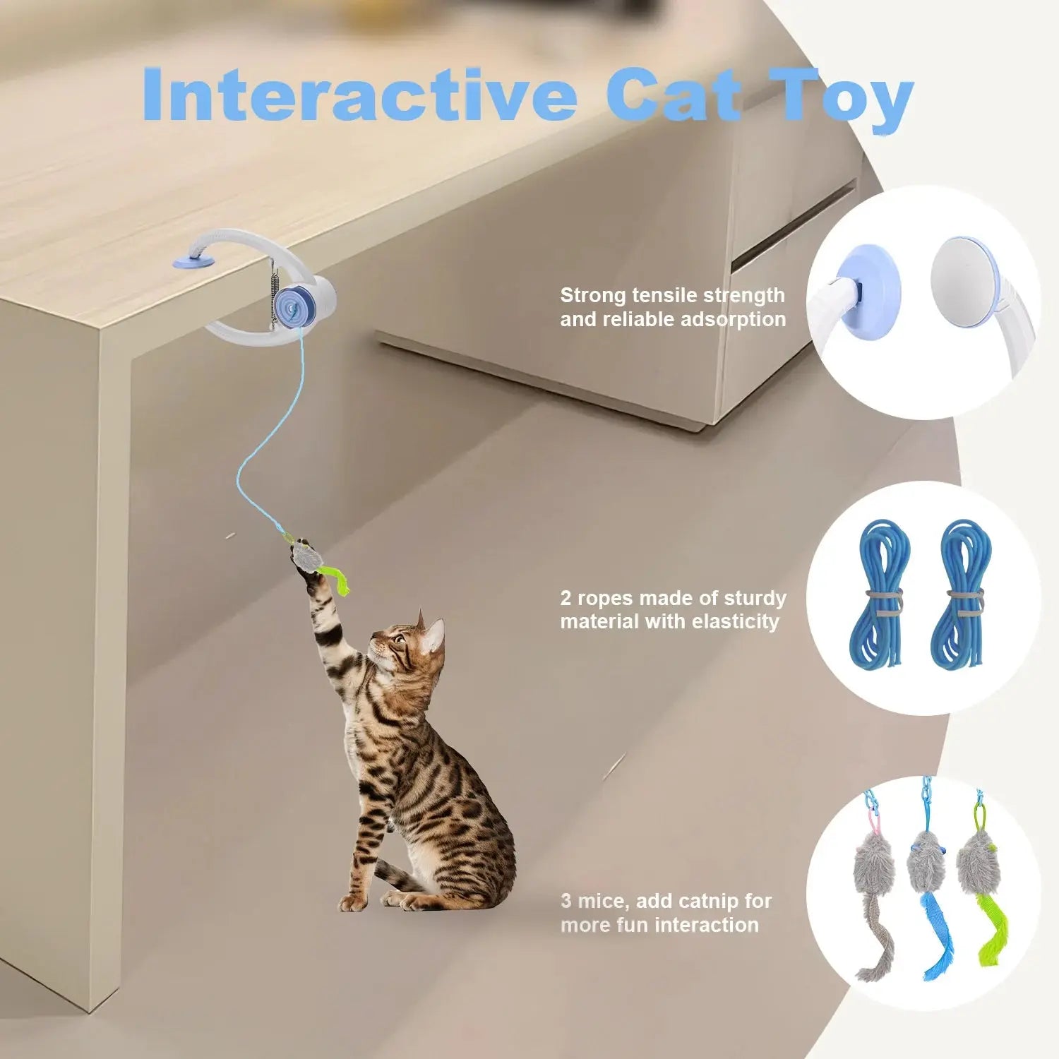 Cat Toys Electric Door Hanging Cat Toy Interactive Cat Toy USB Rechargeable Self Play Toy Retractable Kitten Toys | Shopulia