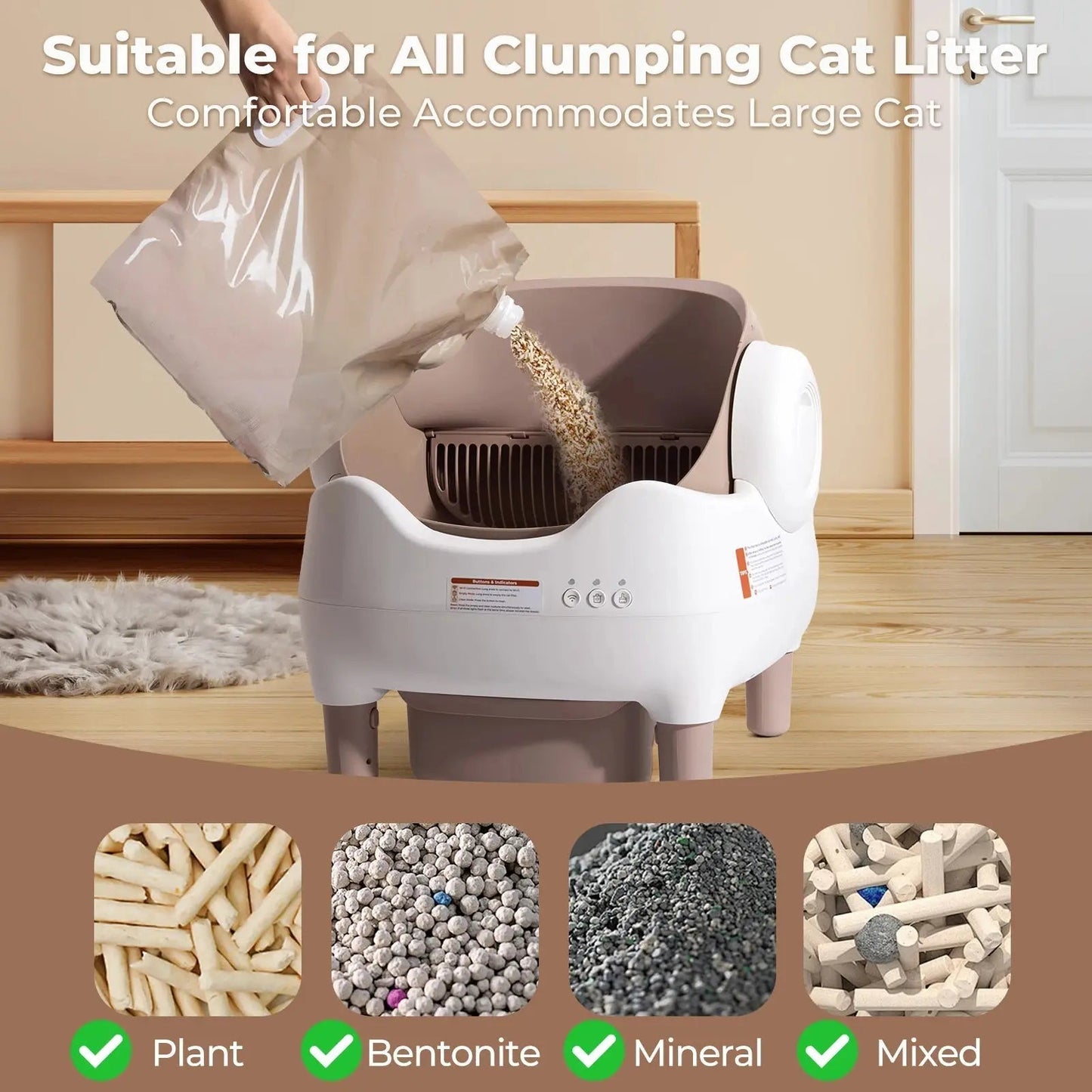 Self Cleaning Litter Box, Automatic Cat Litter Box with APP Control | Shopulia
