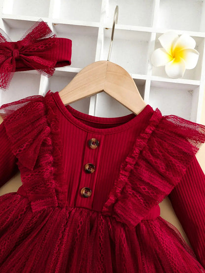 LuxeBloom™ Baby Girl Ruffle Dress Set Shopulia