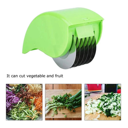 VeggieRoll™ Manual Chopper with 6 Stainless Blades Shopulia
