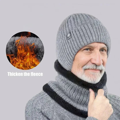 Outdoor Men Winter Knitted Hat Plush Warmth Peaked Cap Earmuff Casual Fashion Faux Fur Lined Bomber Hats Cycling Ear Protection | Shopulia