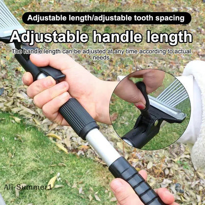 “YardPro™ Retractable Garden Rake for Leaves & Shrubs” Shopulia