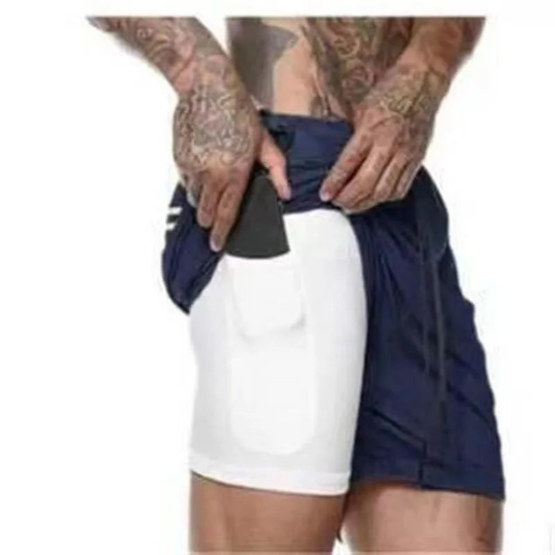 2026™ Men’s Double-Layer Sports Shorts Shopulia