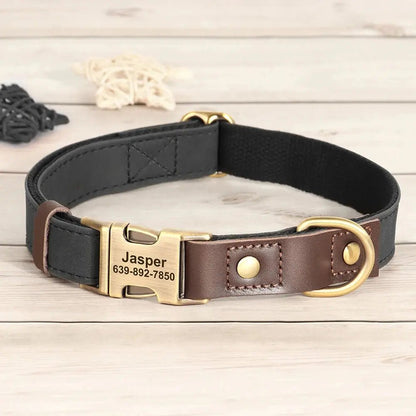 PawPrint™ Custom PU Leather Dog Collar | Shopulia