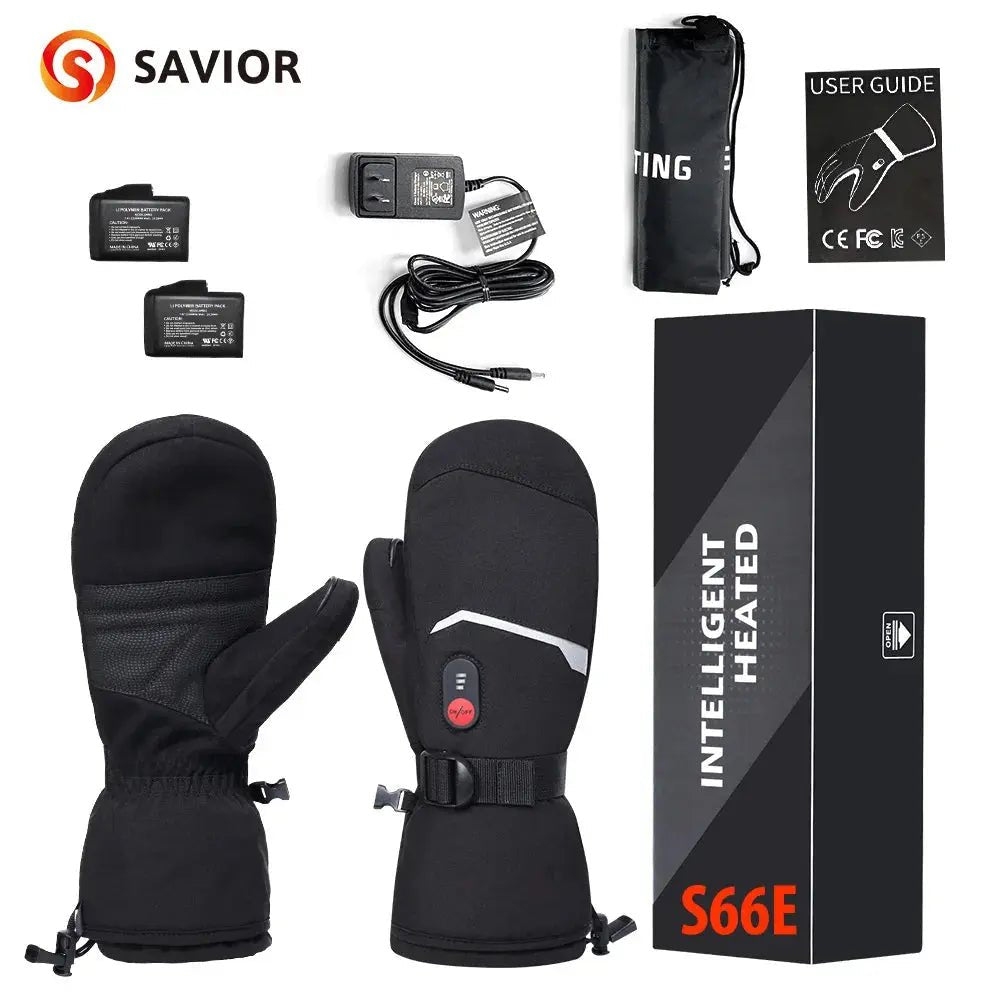 Savior Many Types Mittens Heated Gloves Touch Phone Waterproof Windproof Battery Electric Heated Skiing Gloves Men Women Thermal | Shopulia