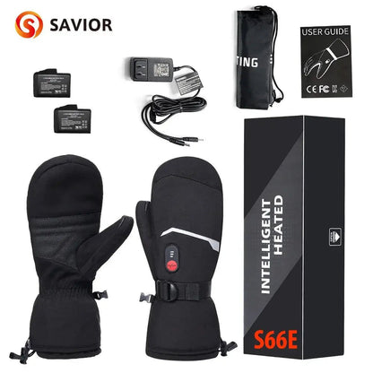 Savior Many Types Mittens Heated Gloves Touch Phone Waterproof Windproof Battery Electric Heated Skiing Gloves Men Women Thermal | Shopulia