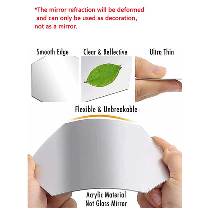 MirrorHex™ Wall Art Stickers for Home Decor Shopulia