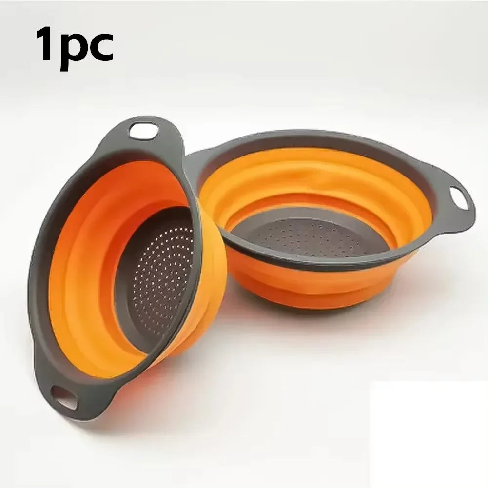 FoldiDrain™ Silicone Collapsible Basket Shopulia