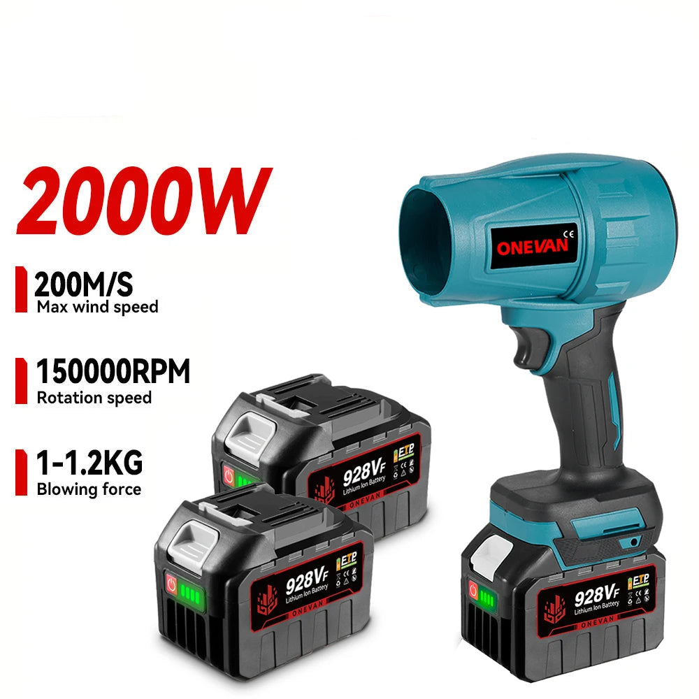 ONEVAN™ 2000W Turbo Jet Blower – Cordless Leaf, Dust & Snow Tool Shopulia