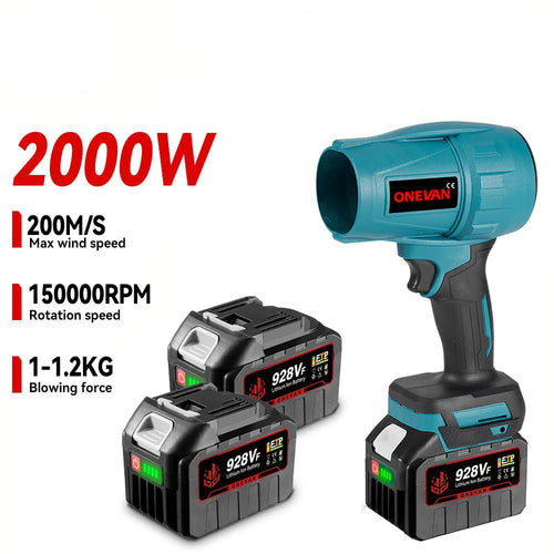 ONEVAN™ 2000W Turbo Jet Blower – Cordless Leaf, Dust & Snow Tool Shopulia