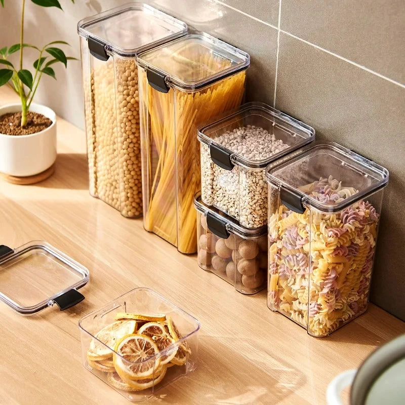 Plastic Kitchen Storage Box – Pasta, Grain & Spice Jar Shopulia