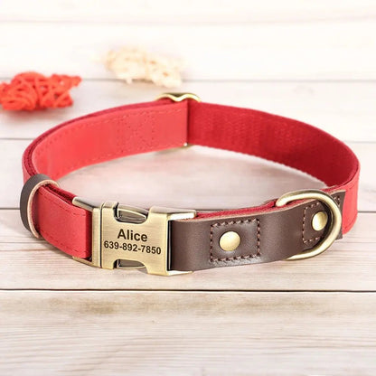 PawPrint™ Custom PU Leather Dog Collar | Shopulia