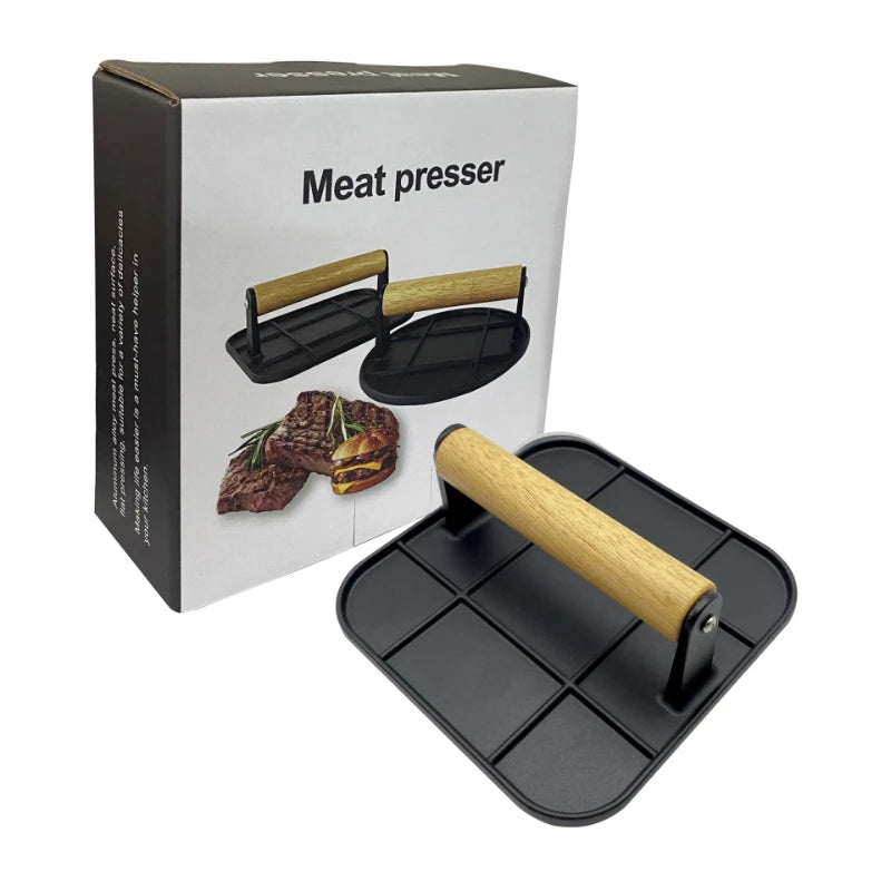HomeGrill™ Cast Iron Meat Patty Press Shopulia