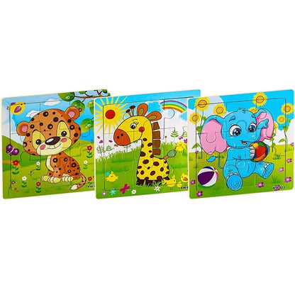 EduWood™ 9/16 Animal Jigsaw Puzzles Shopulia