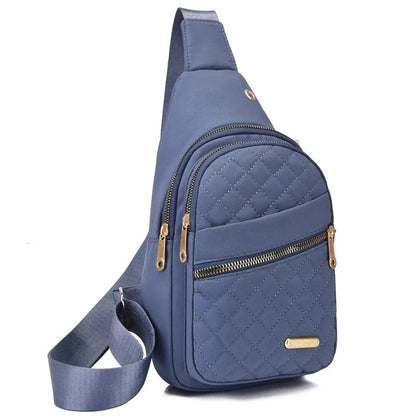 Secure & Organized: Lightweight Oxford Sling with Interior Zipper Pocket - Shopulia