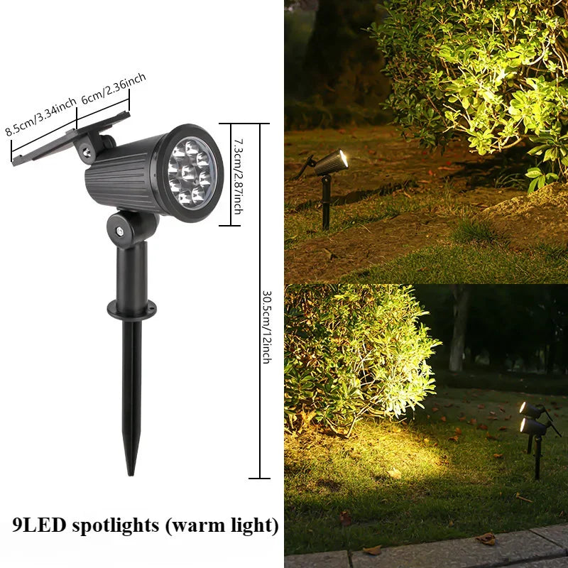 EcoGlow™ Solar Spotlights – 9 LEDs, IP65 Waterproof Shopulia