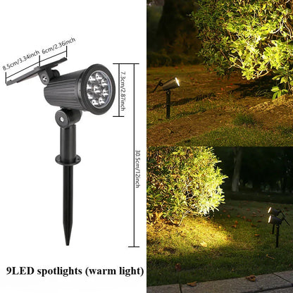 EcoGlow™ Solar Spotlights – 9 LEDs, IP65 Waterproof Shopulia