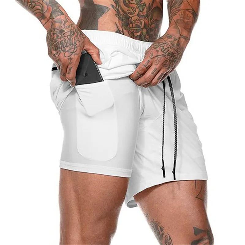 2026™ Men’s Double-Layer Sports Shorts Shopulia