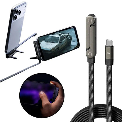 240W Fast Charging Cable 360° Rotation Adjustable Folding Holder With Braided Cable For Xiaomi For Samsung For Iphone 17 Shopulia